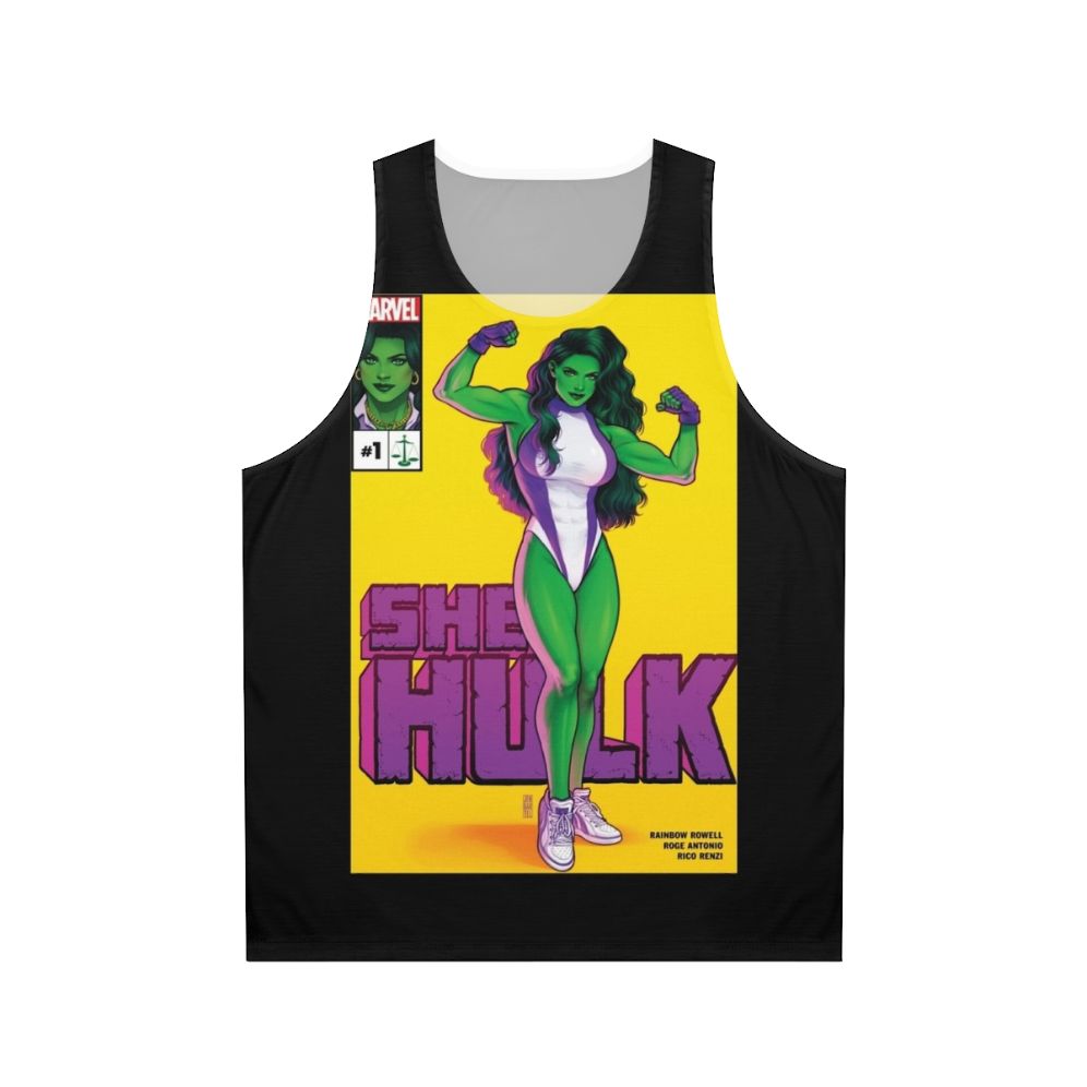 Unisex superhero green monster tank top