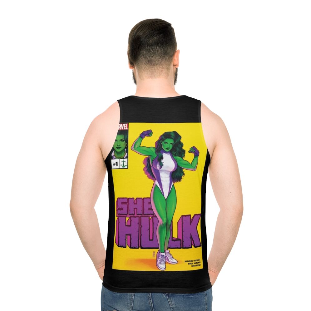 Unisex superhero green monster tank top