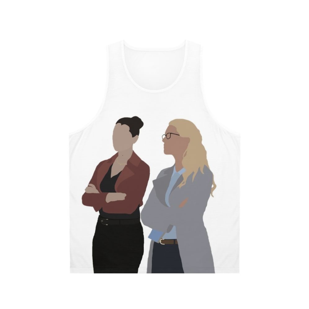 Unisex superhero character Kara and Lena tank top