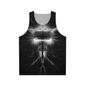 Unisex superhero Mjolnir lightning design tank top