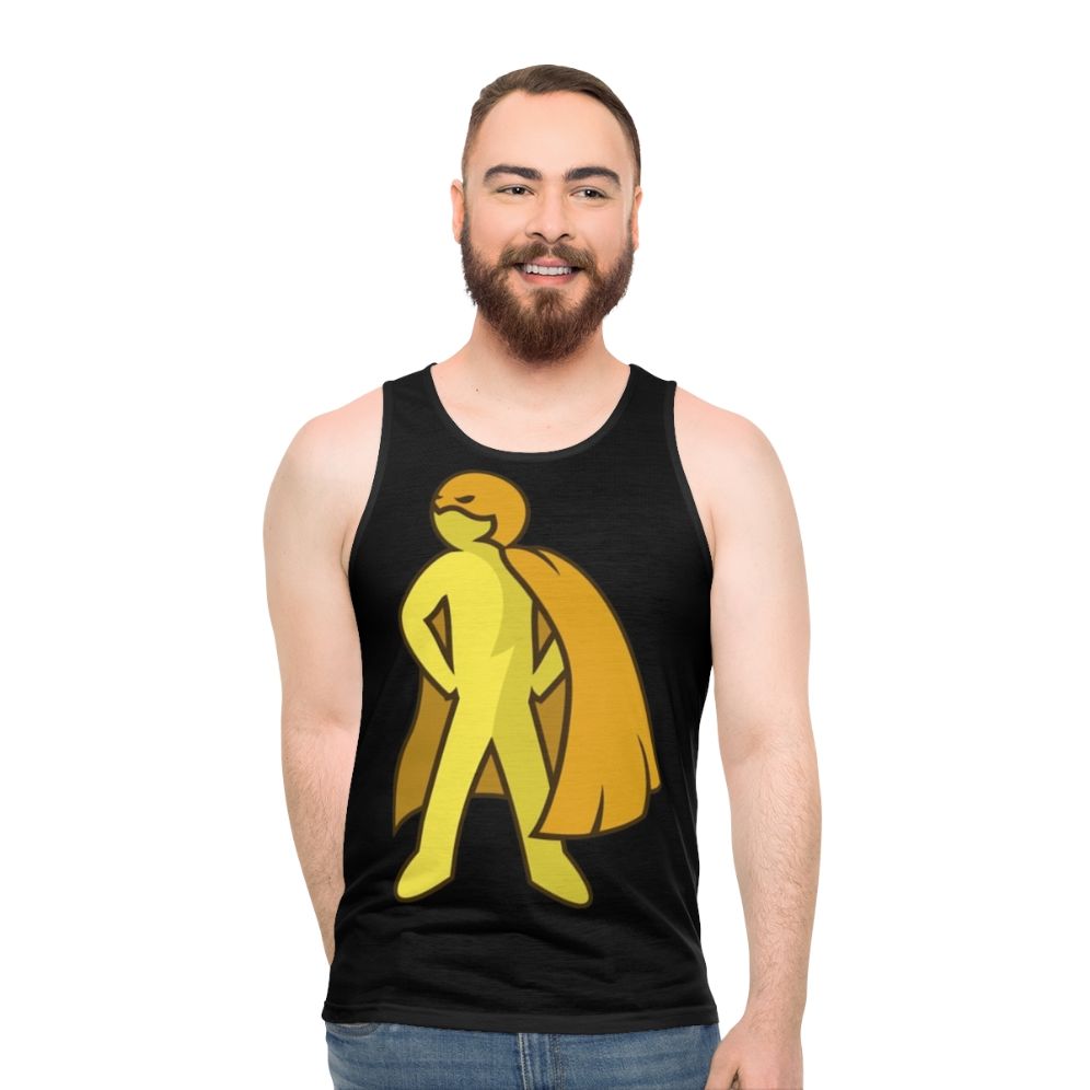 Unisex superhero tank top with minimalist design
