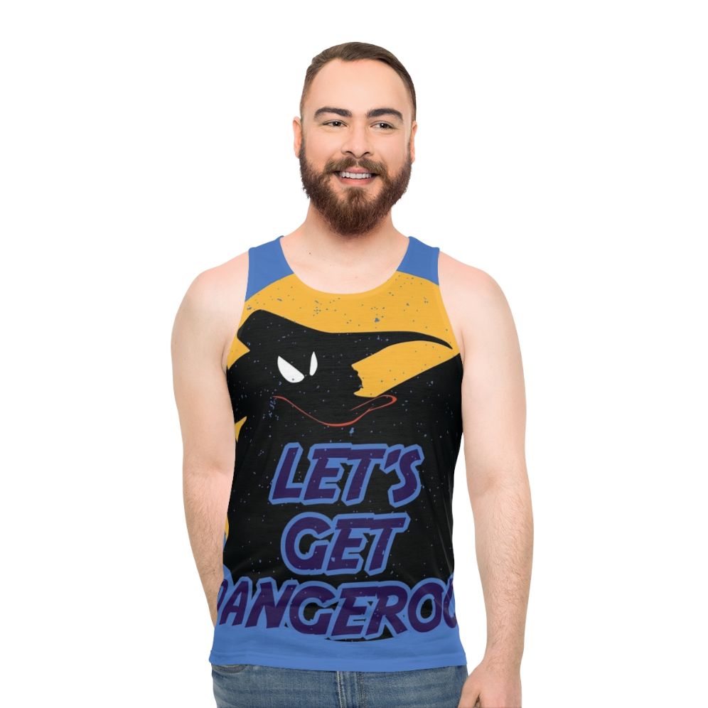 Unisex superhero tank top featuring Duck Tales characters