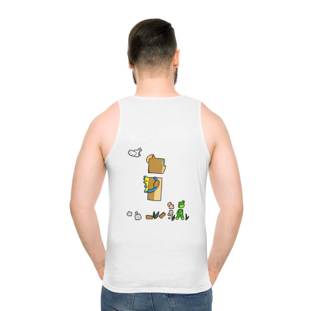 Unisex superhero teddy bear tank top