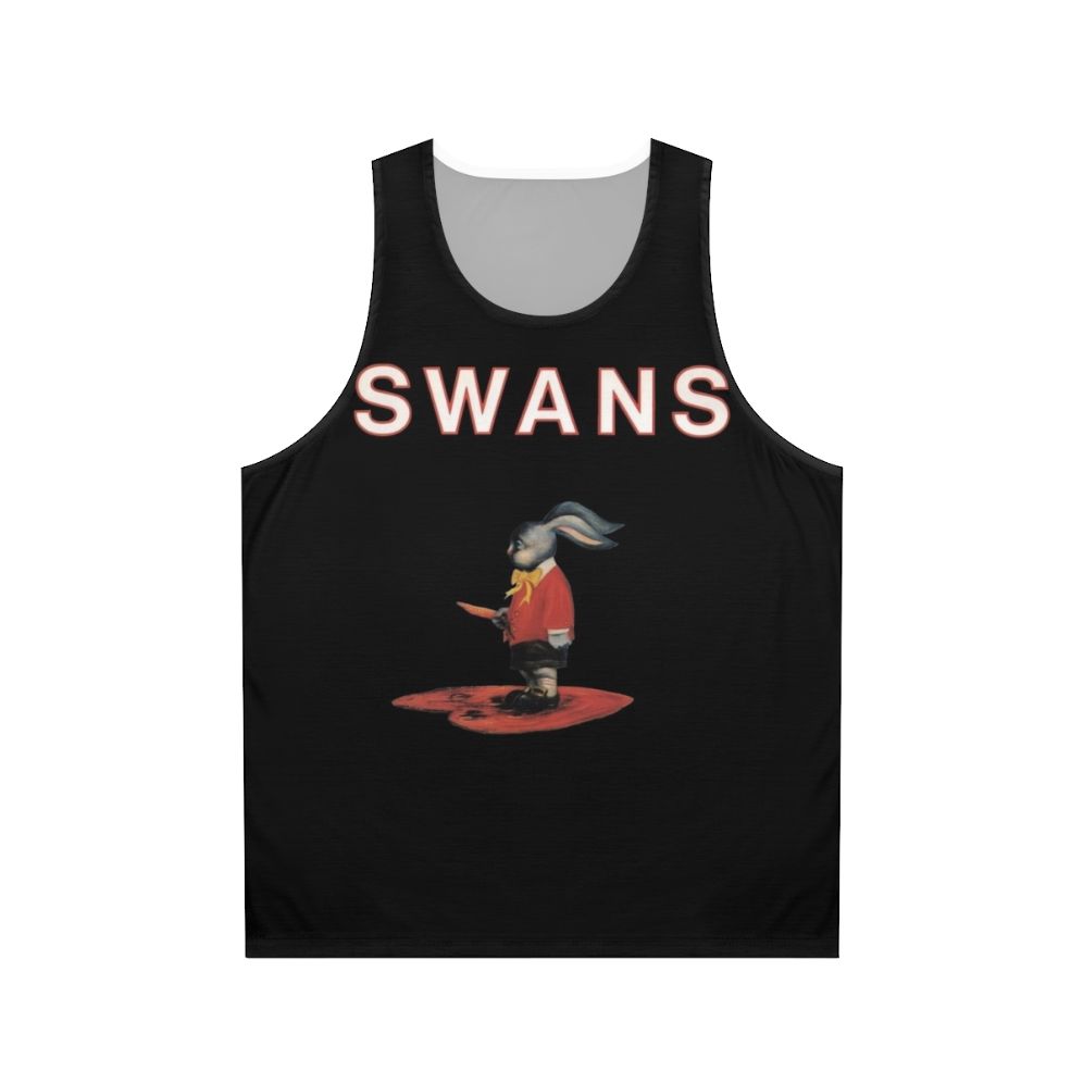Unisex swan design tank top