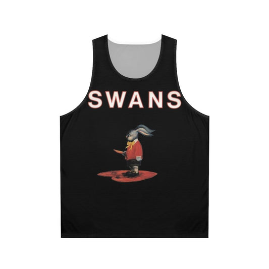 Unisex swan design tank top
