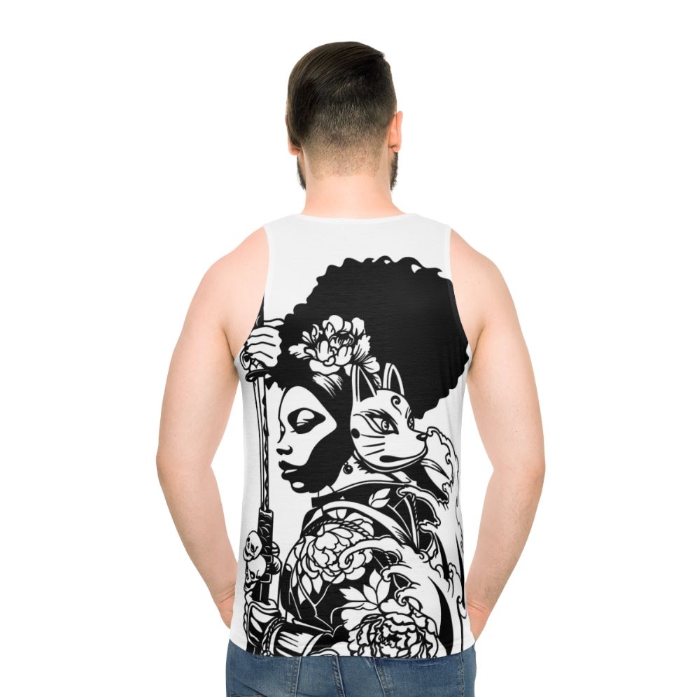 Unisex tank top featuring the design of Afua Asantewaa, a historical figure from black history