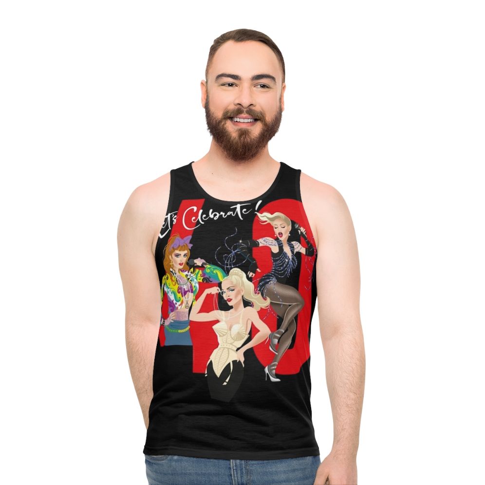 Unisex celebration-themed tank top
