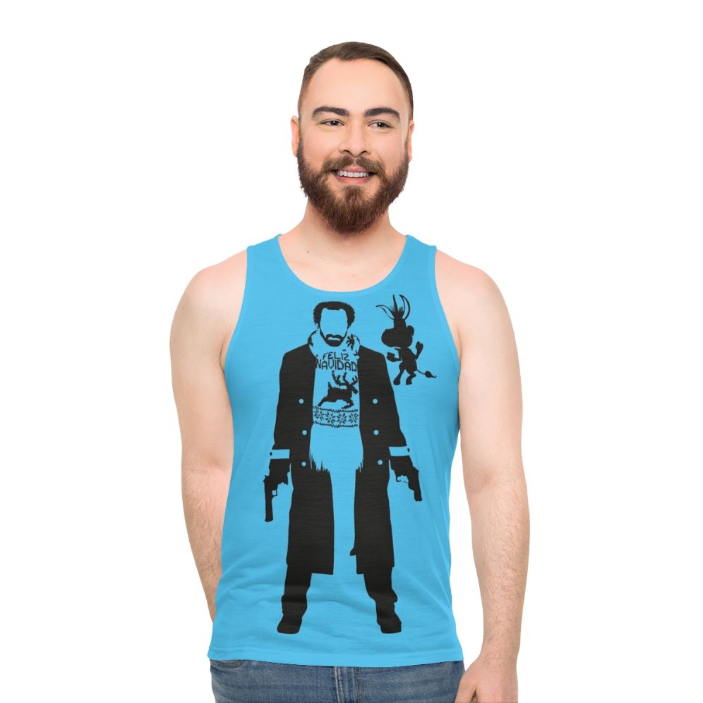Unisex tank top with movie and anime-inspired minimal design