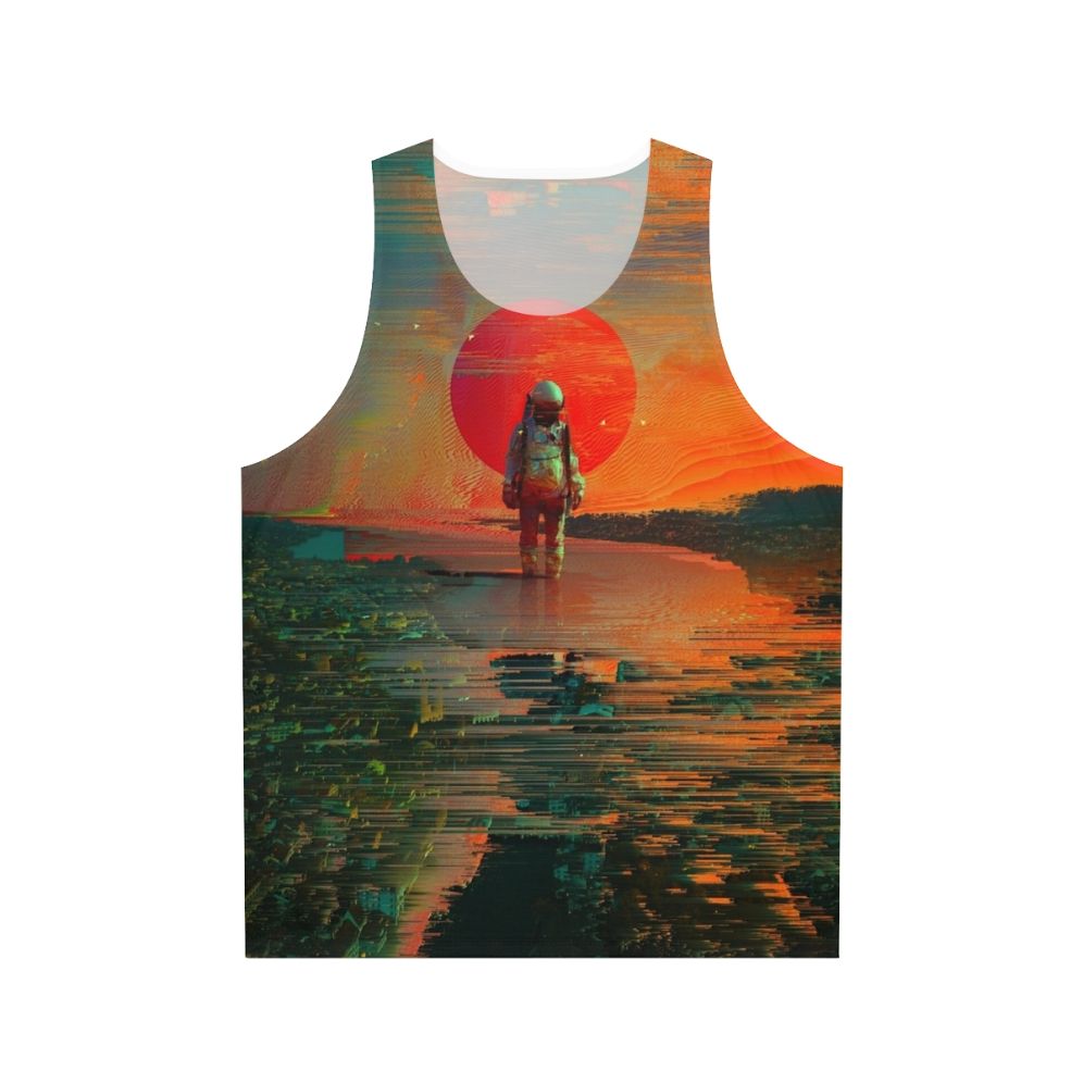 Unisex tank top with cosmic blast design