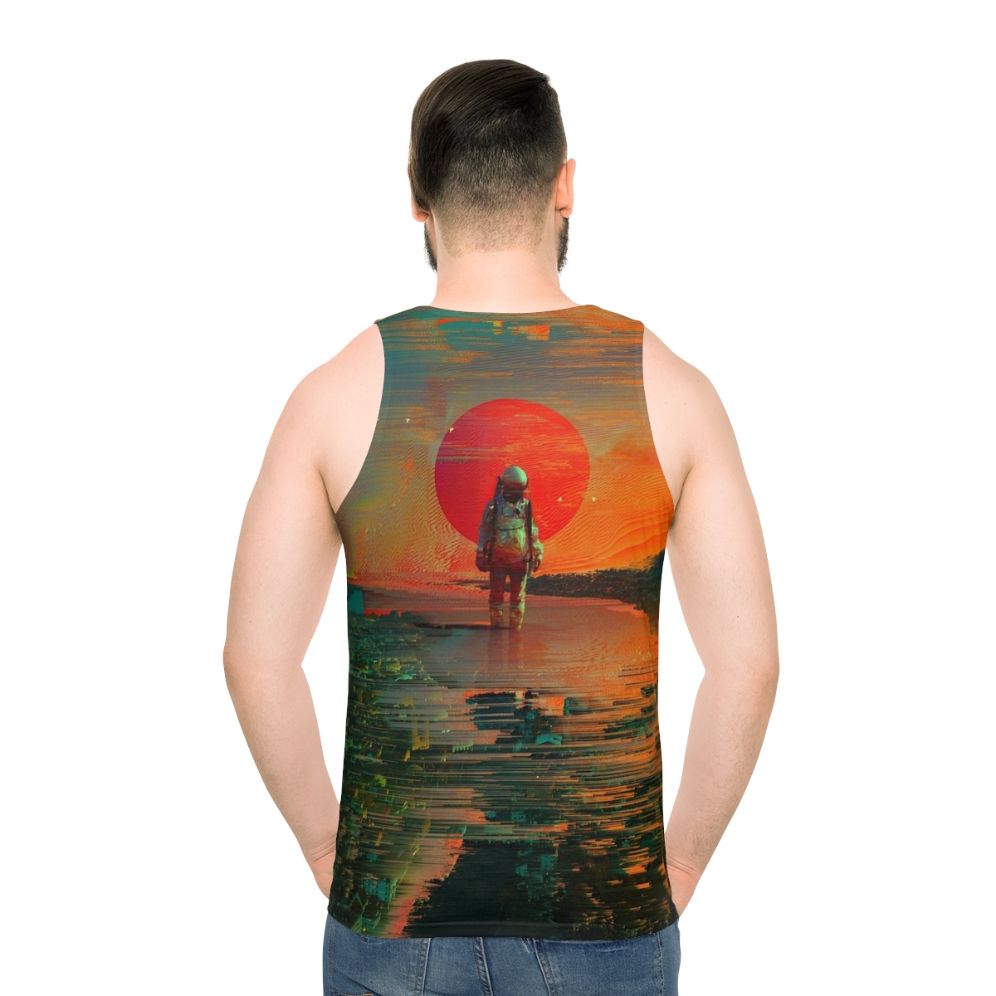 Unisex tank top with cosmic blast design