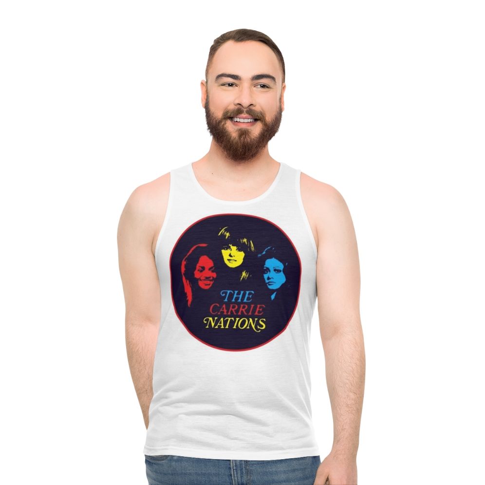 Unisex tank top inspired by cult movies and 60s fashion