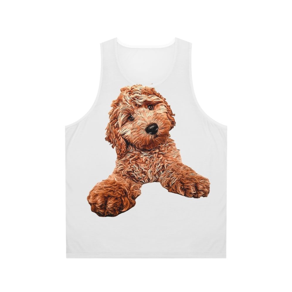 Unisex tank top featuring cute mixed breed dogs like Cavapoos and Labradoodles