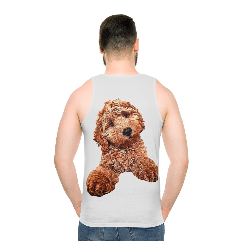 Unisex tank top featuring cute mixed breed dogs like Cavapoos and Labradoodles