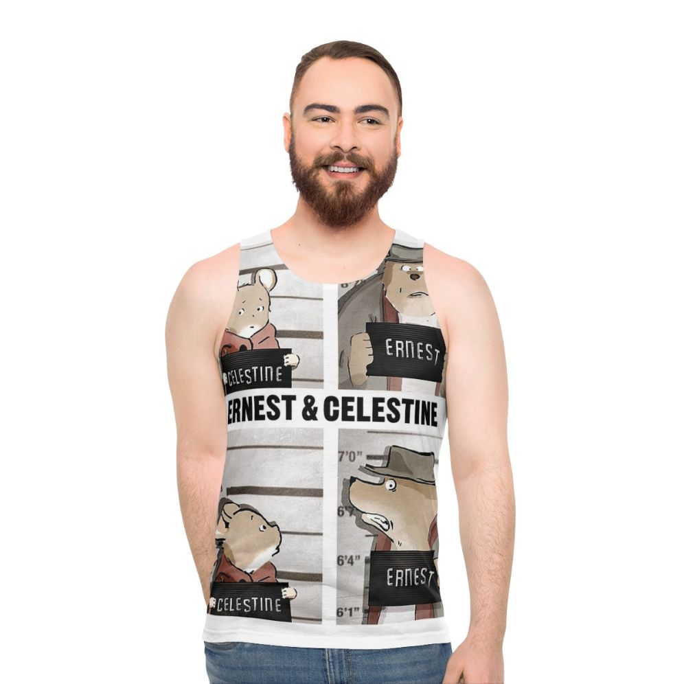 Unisex tank top featuring Ernest and ET from the 90s comedy animation