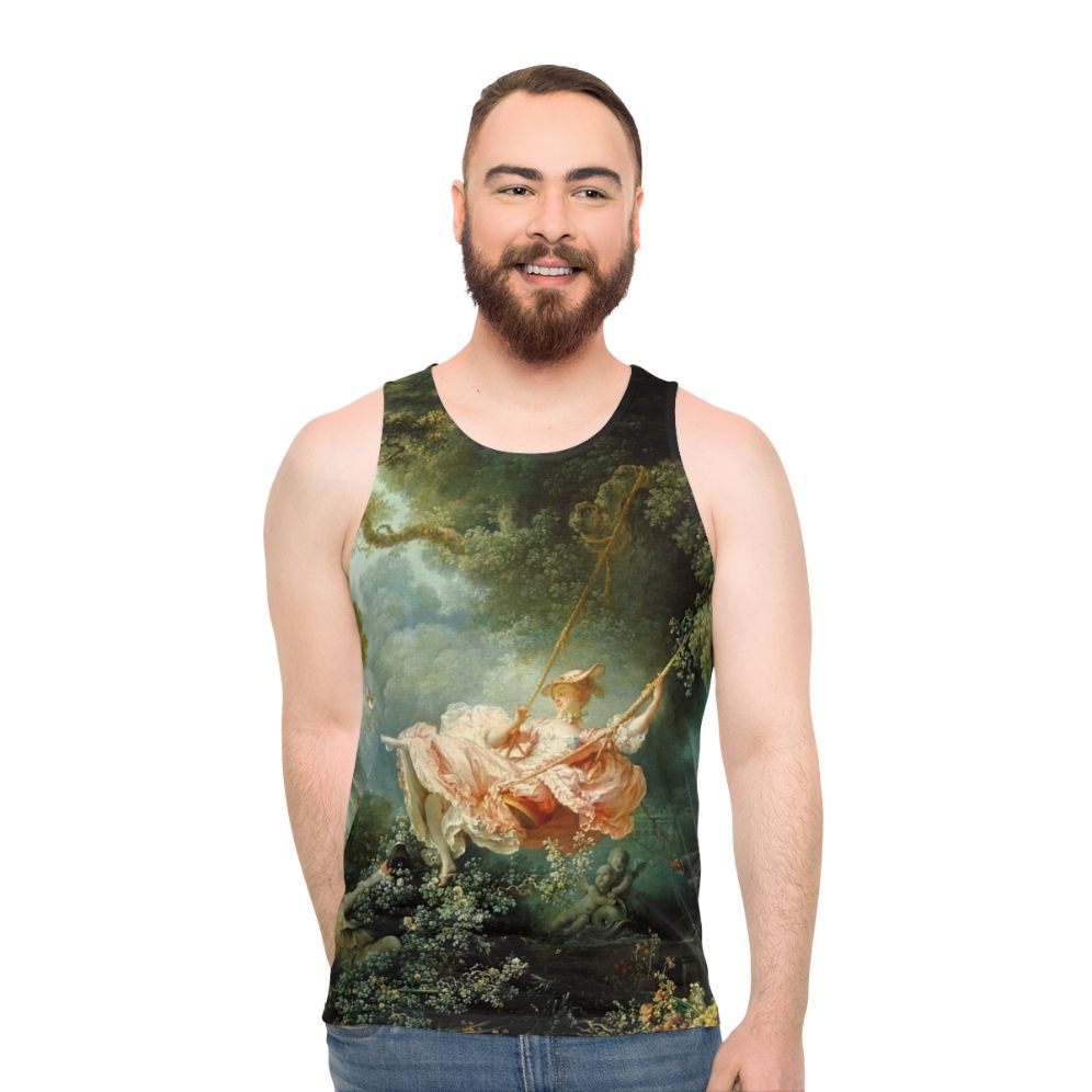Unisex tank top featuring The Swing painting by Jean Honore Fragonard