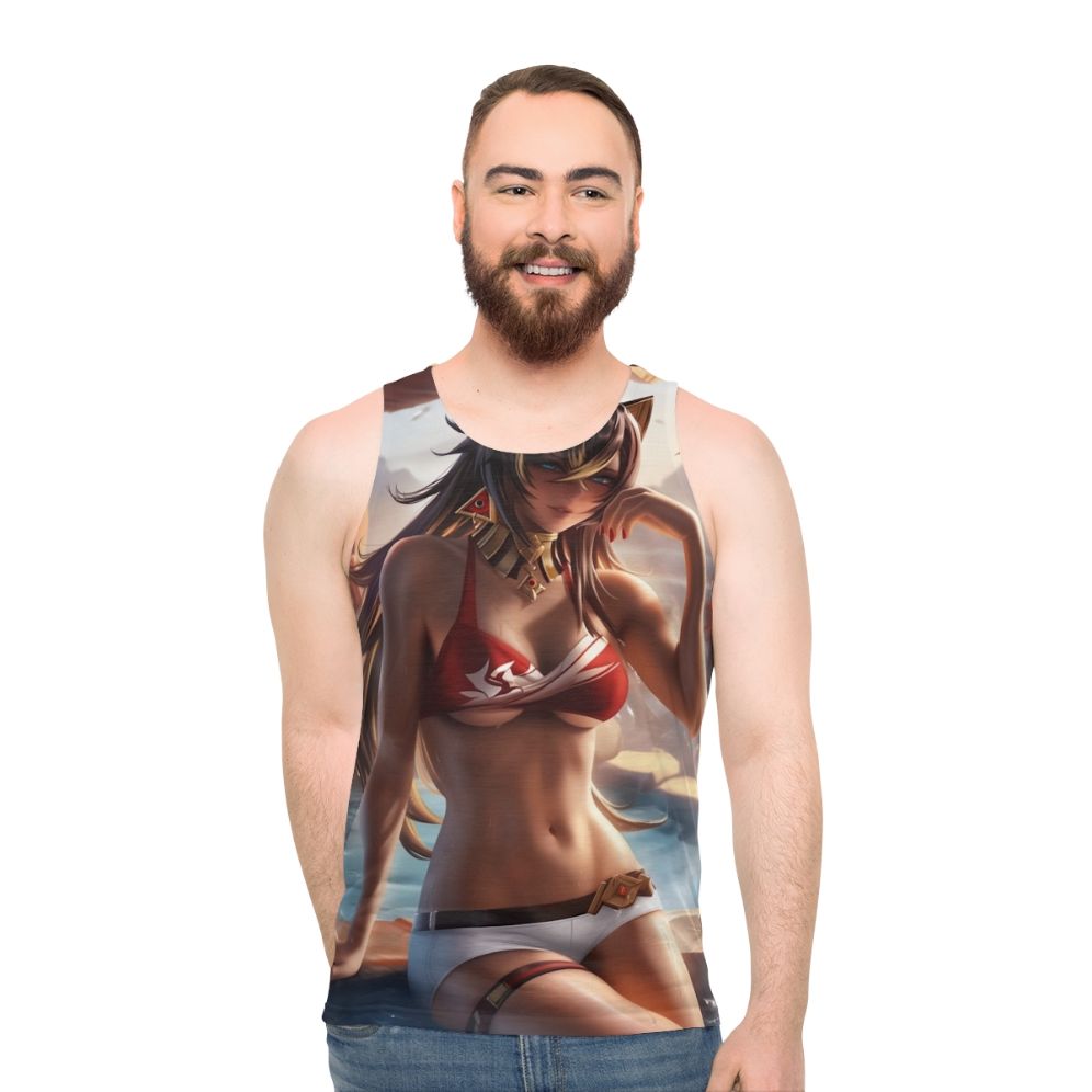 Unisex tank top featuring Genshin Impact character Dehya