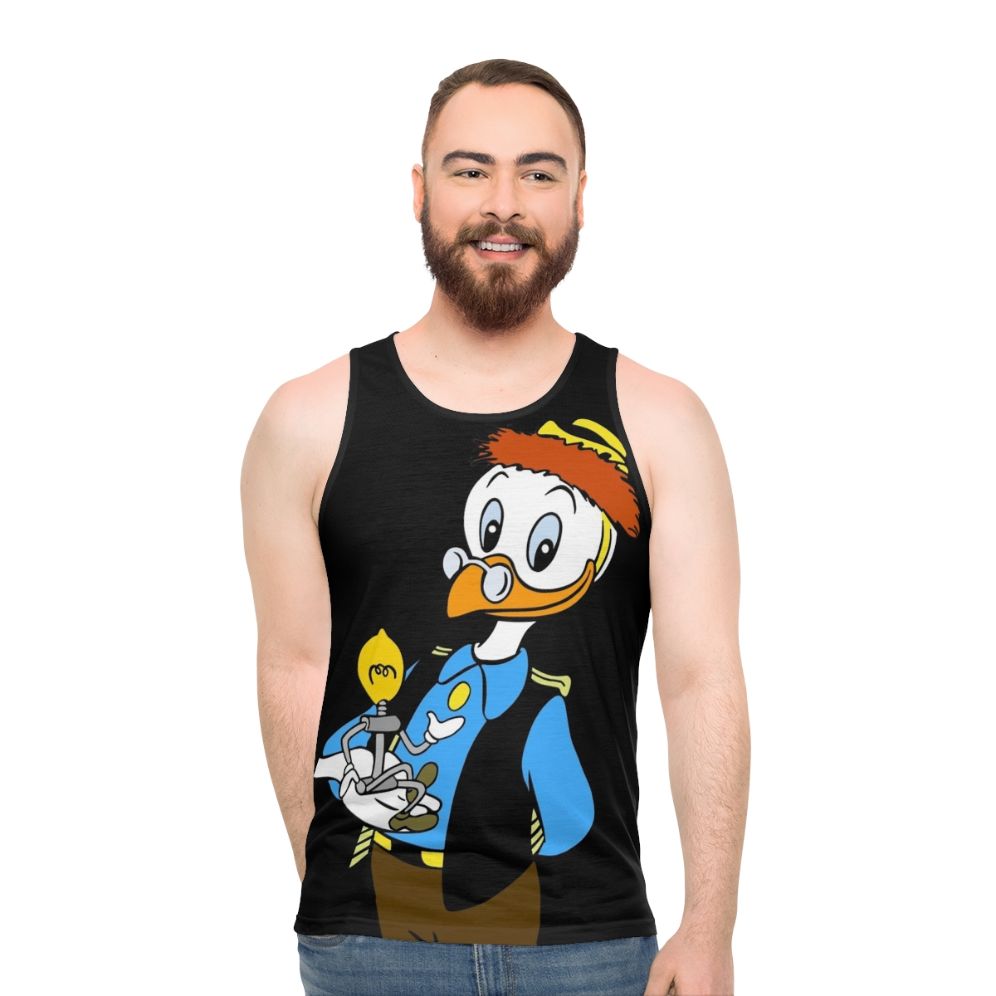 Unisex tank top for inventors and masterminds, featuring Gyro Gearloose