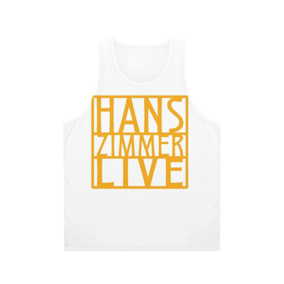Unisex tank top with cinematic music design