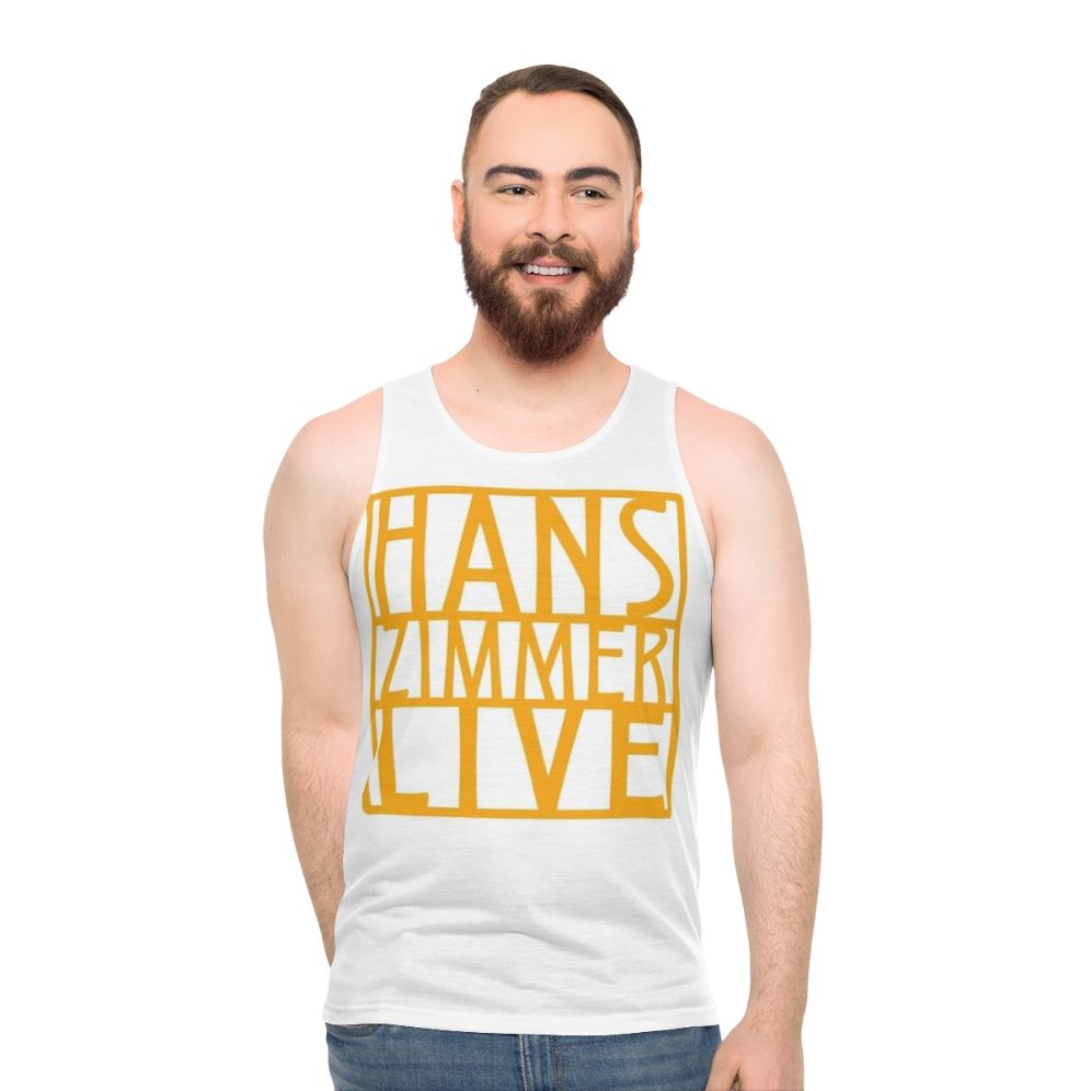 Unisex tank top with cinematic music design
