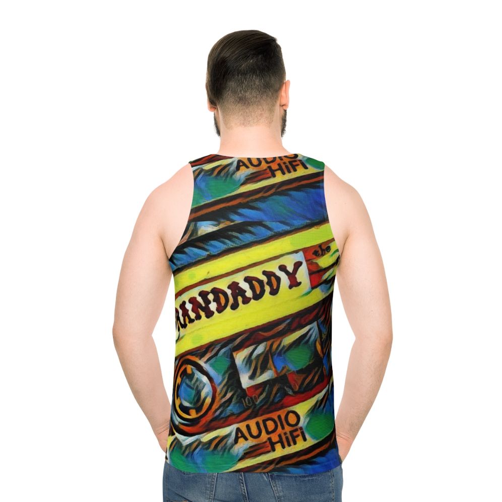 Unisex tank top with "He's Simple, He's Dumb, He's the Pilot" graphic design