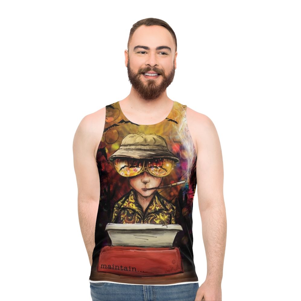 Unisex tank top inspired by the gonzo journalism of Hunter S. Thompson