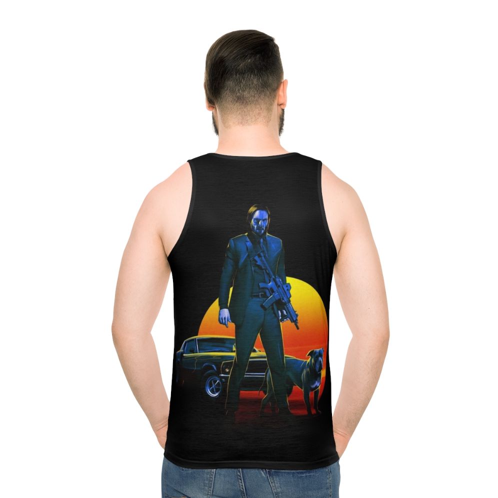 Unisex tank top with John Wick and Baba Yaga inspired design
