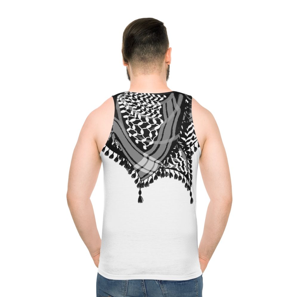 Unisex tank top with keffiyeh pattern design