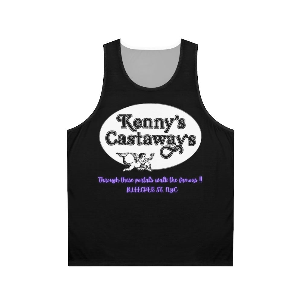 Unisex tank top with Kenny's Castaways NYC logo