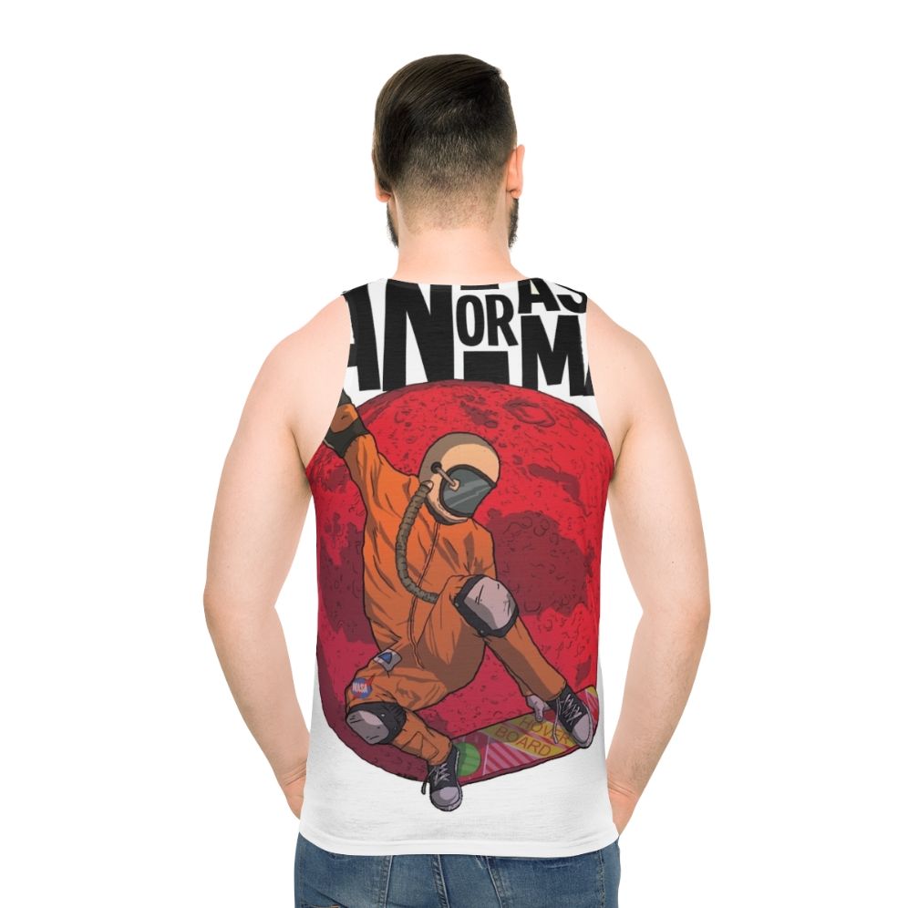 Unisex tank top featuring the indie band Man or Astroman's surf music and psychedelic rock