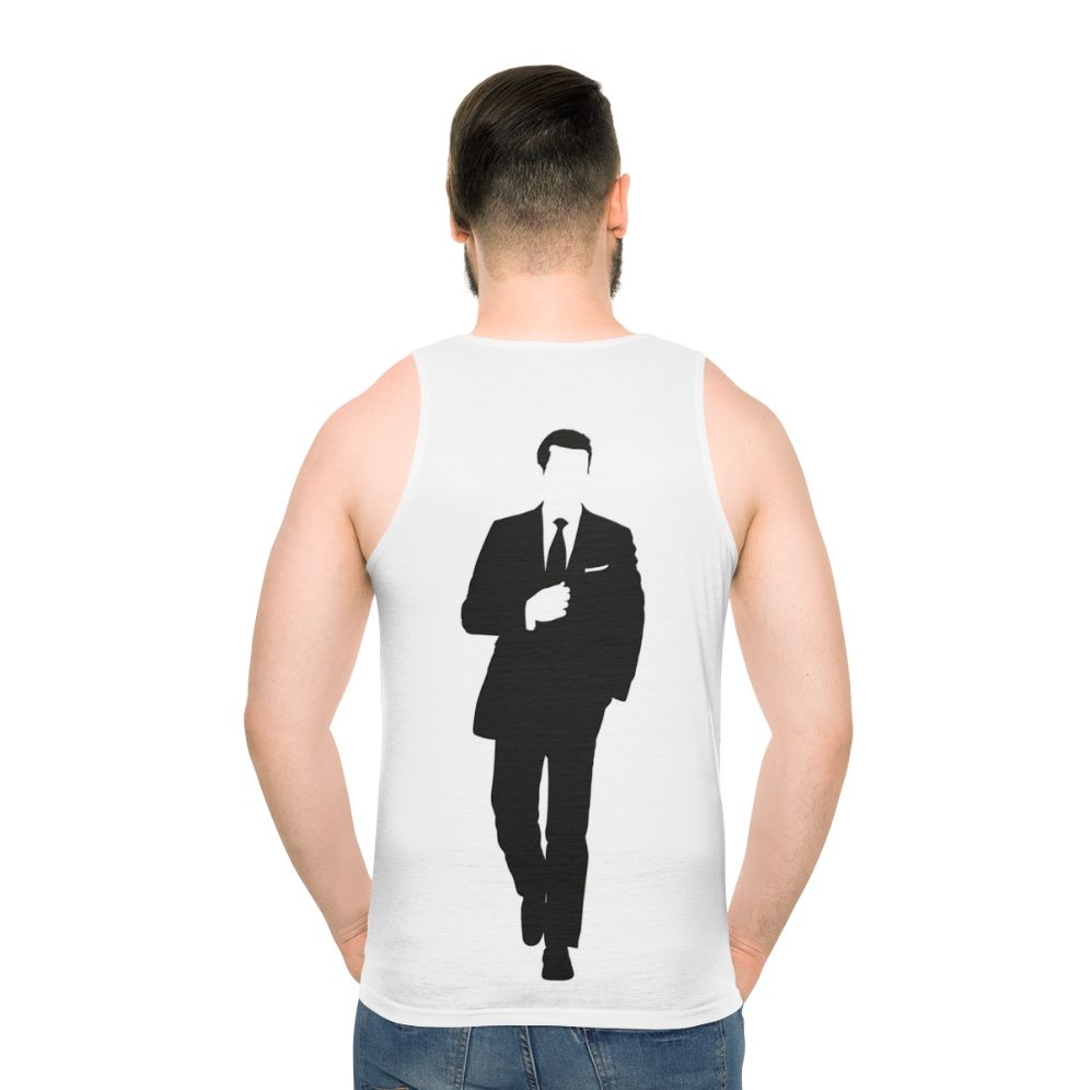 Unisex tank top with minimalist design and movie-inspired vibe