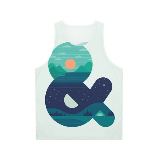 Unisex tank top with minimalist graphic design