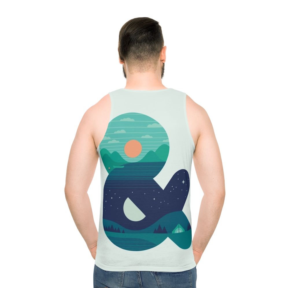 Unisex tank top with minimalist graphic design