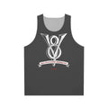 Unisex tank top with "No Replacement For Displacement" design