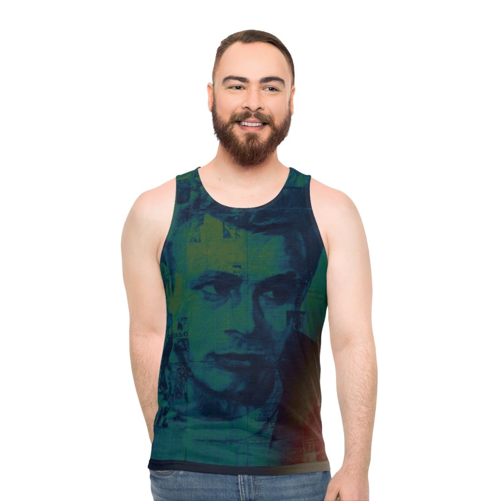 Unisex tank top with rebel chic celebrity inspired design