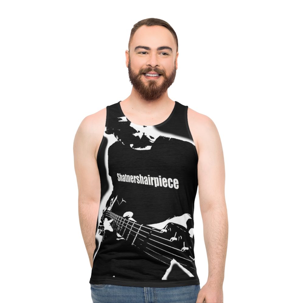 Unisex tank top featuring Shatnershairpiece playing guitar solo