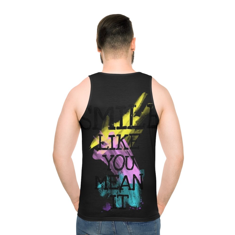 Unisex tank top with "Smile Like" design