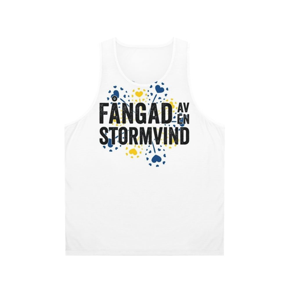 Unisex tank top with Sweden flag and 1991 Eurovision winner design