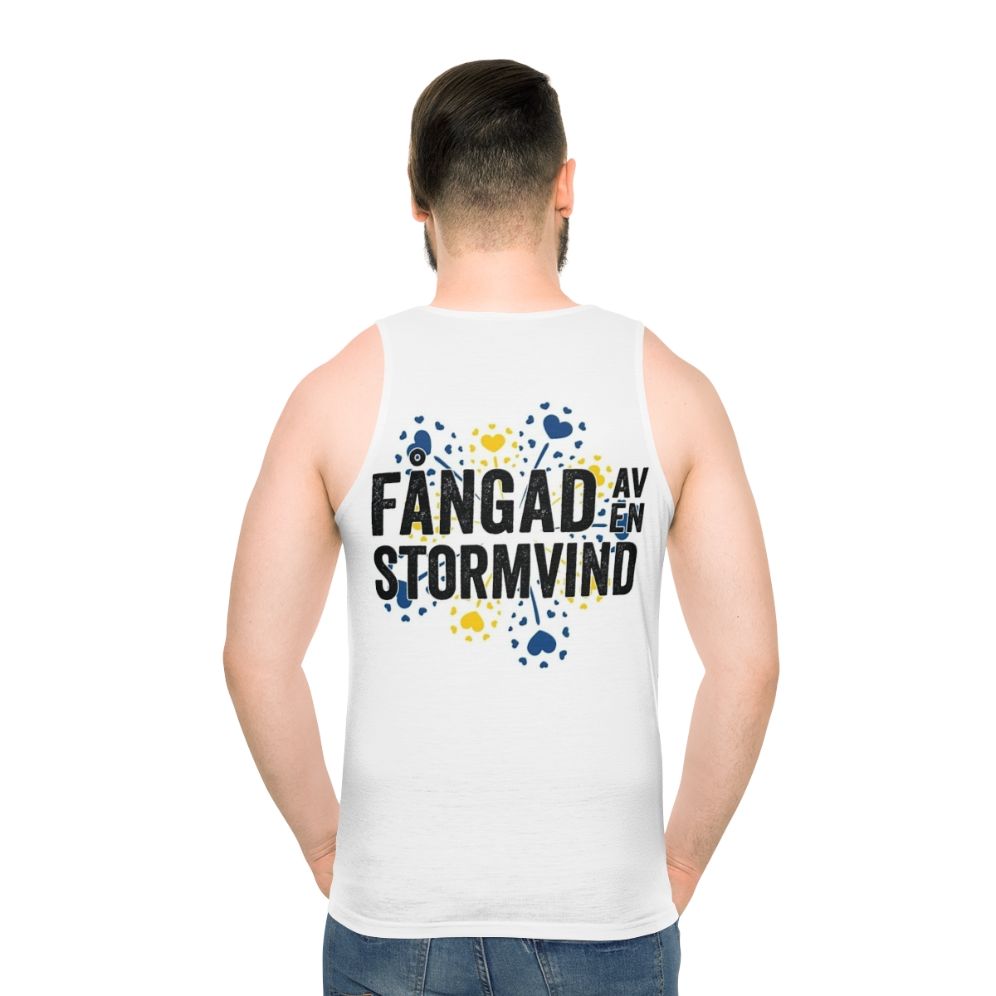 Unisex tank top with Sweden flag and 1991 Eurovision winner design
