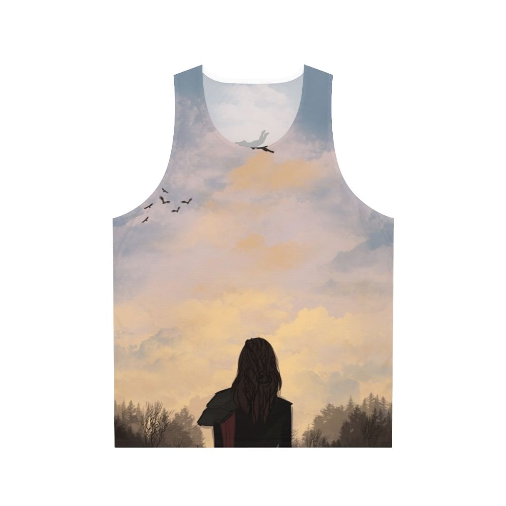 Unisex tank top with The 100 characters Clarke Griffin and Lexa