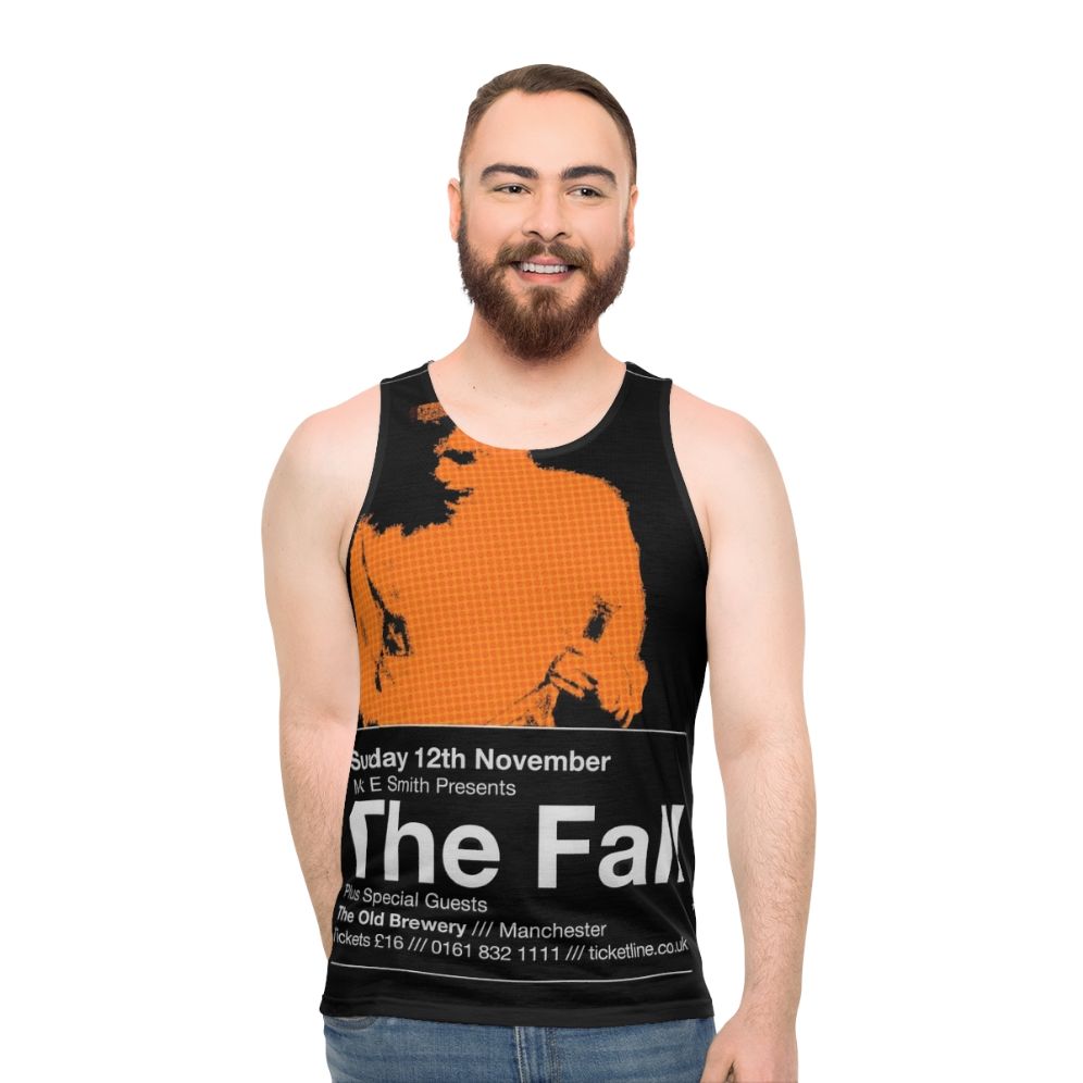 Unisex tank top with The Fall rock music inspired design