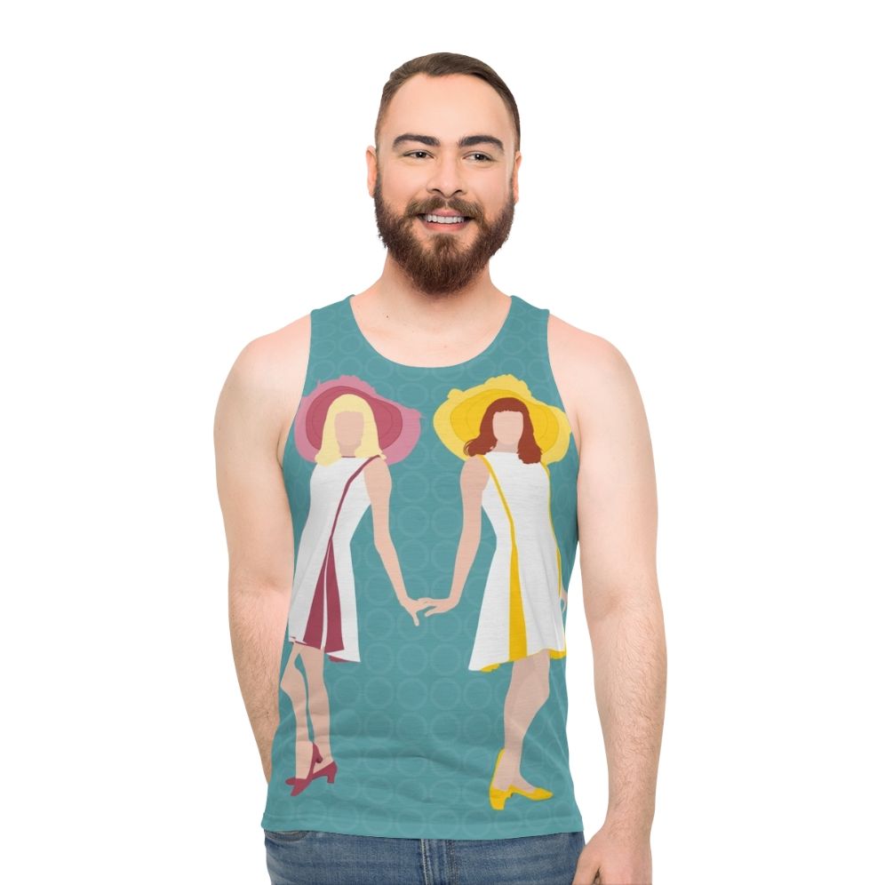 Unisex tank top featuring the young girls of rochefort