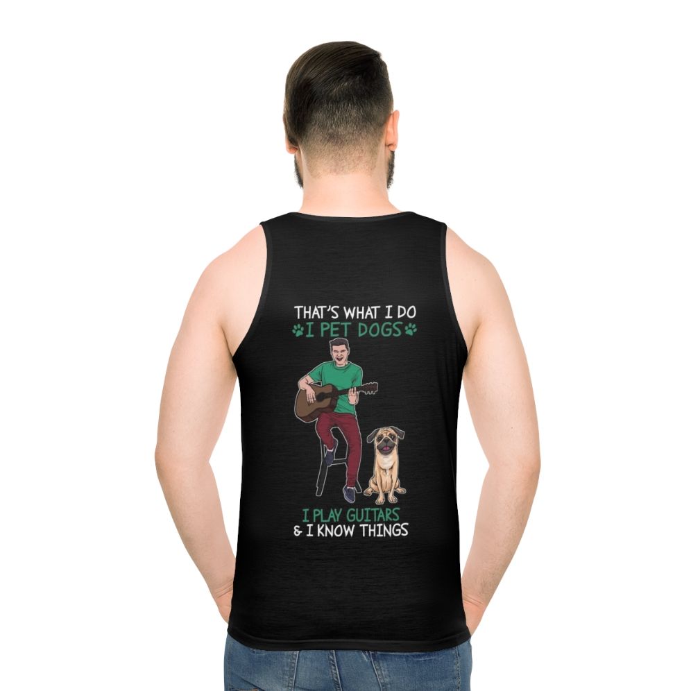 Unisex tank top with "Things What I Do Know" graphic