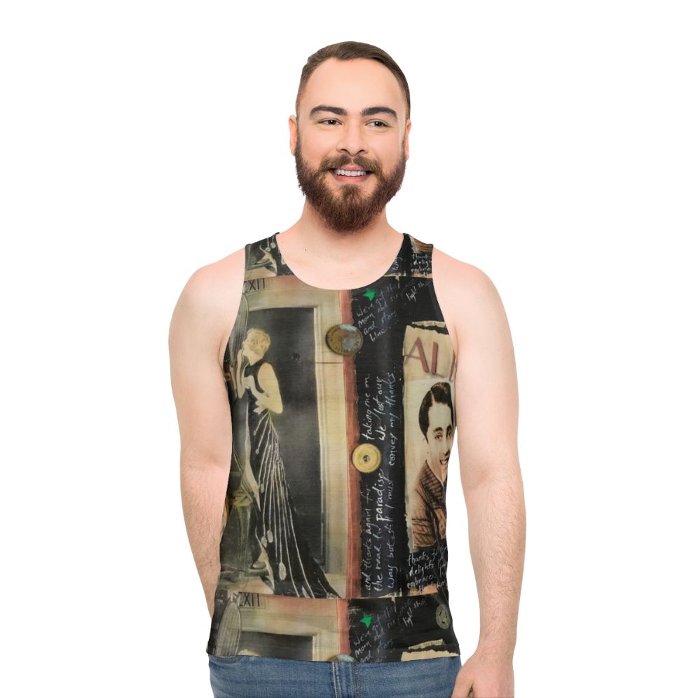 Unisex tank top with vintage Hollywood fashion design