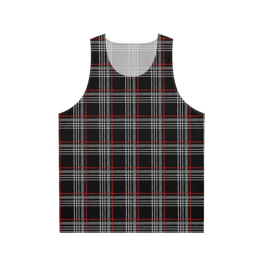 Unisex tartan golf tank top
