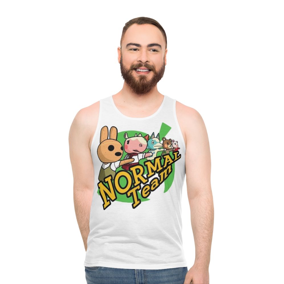 Unisex Team Tank Top with Animal Villagers Graphics