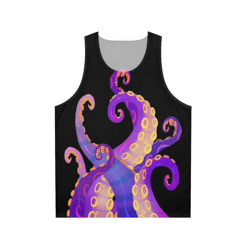 Unisex tank top with tentacle and octopus design inspired by Cthulhu