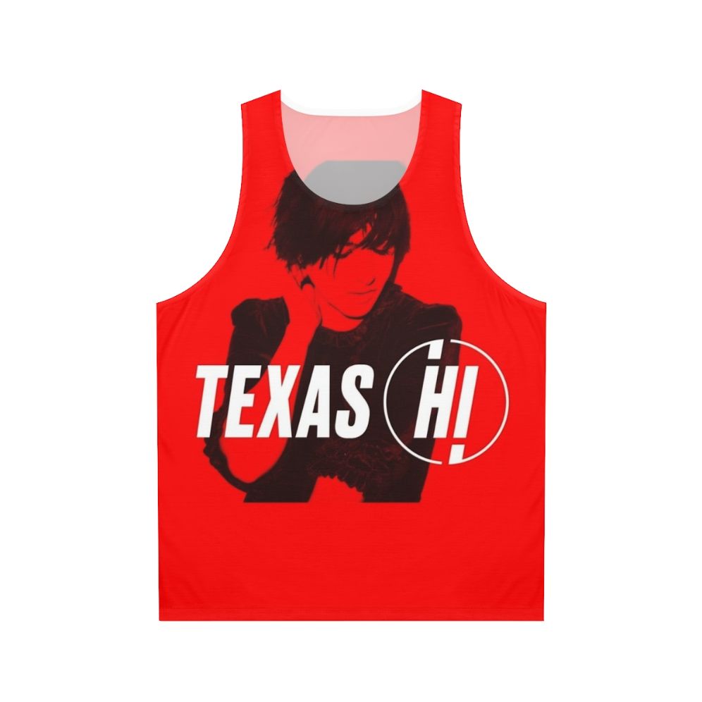 Unisex Texas tank top featuring a Scottish 90s alternative band