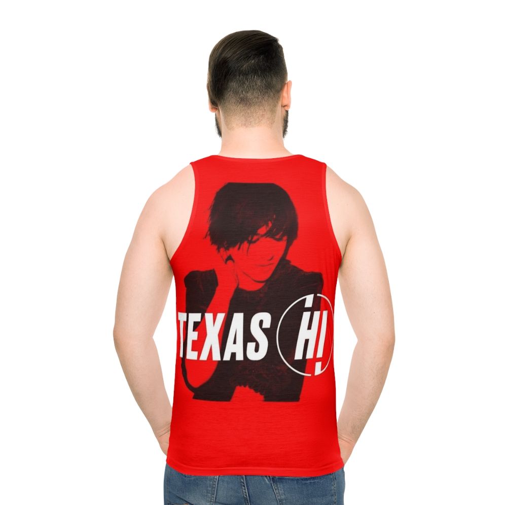 Unisex Texas tank top featuring a Scottish 90s alternative band