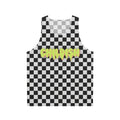 Unisex tank top with Tgfbro Childish B&W graphic design
