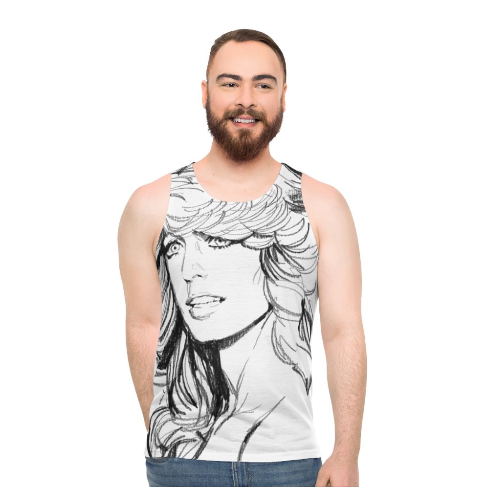 Unisex TGIF Friday Tank Top with Farrah Fawcett Inspired Design